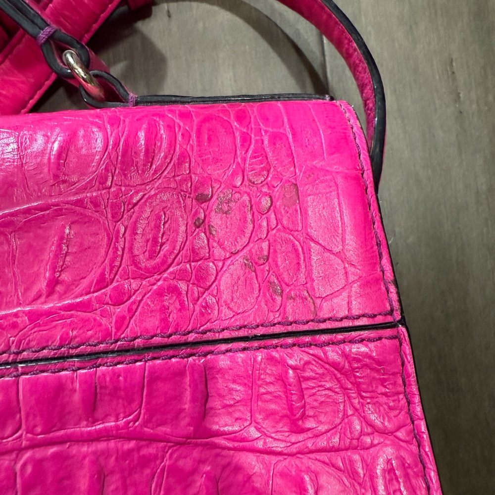 Hot pink Kate Spade Croc Satchel with Shoulder strap - Picture 7 of 15